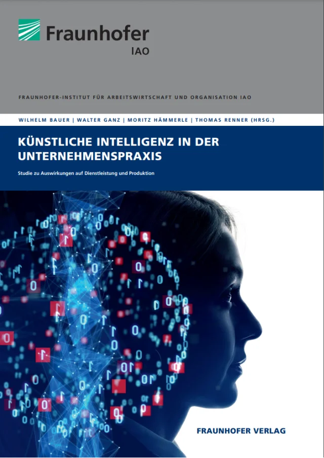 Cover of the Fraunhofer IAO study on artificial intelligence in business practice.