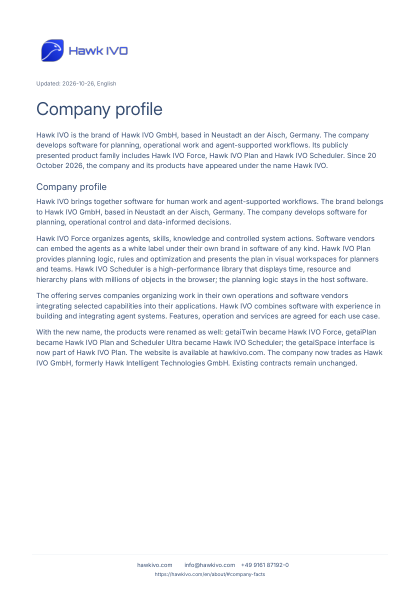 Document preview: Company profile
